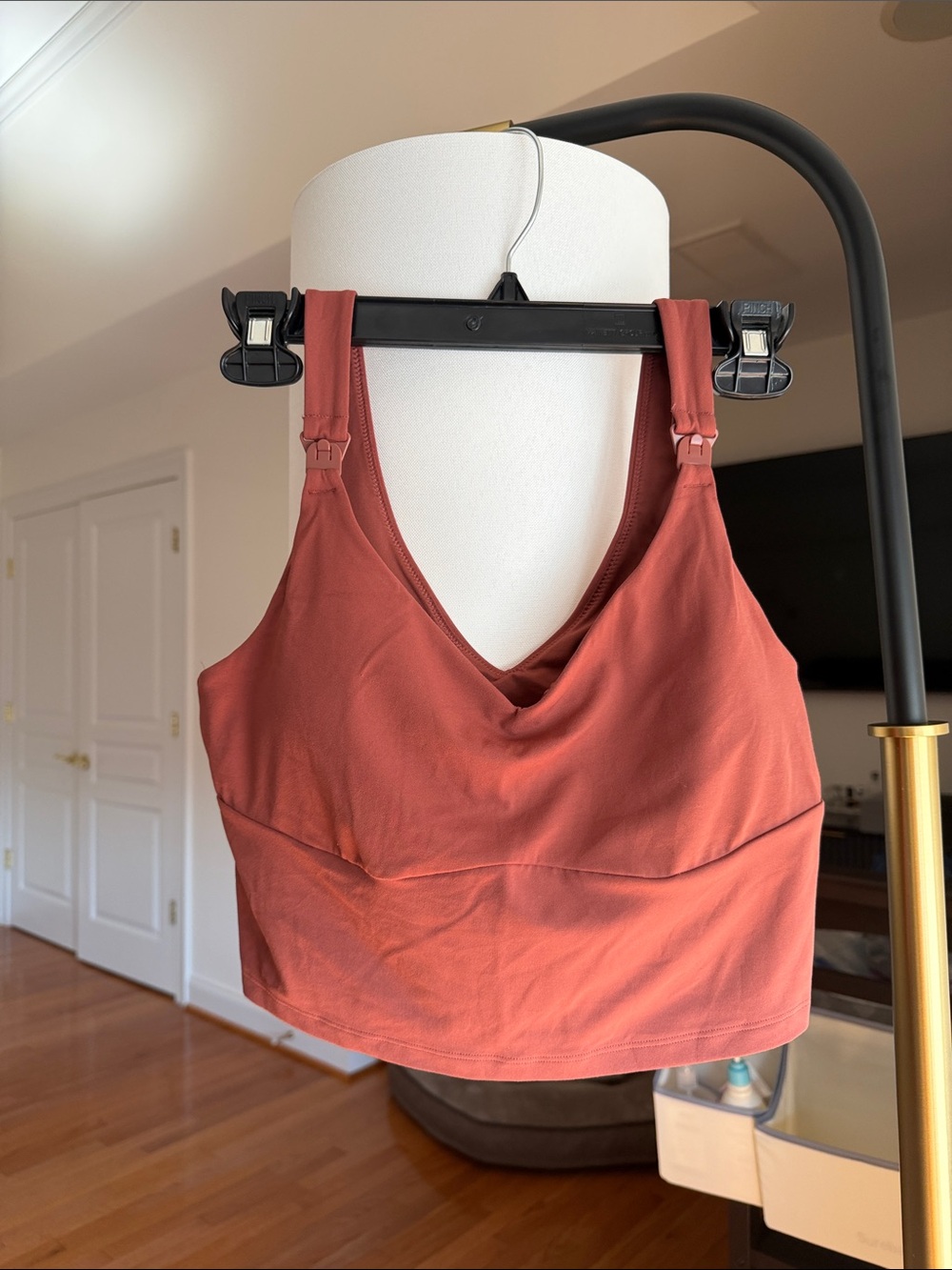 Old Navy Rust-Colored Nursing Sports Bra Crop